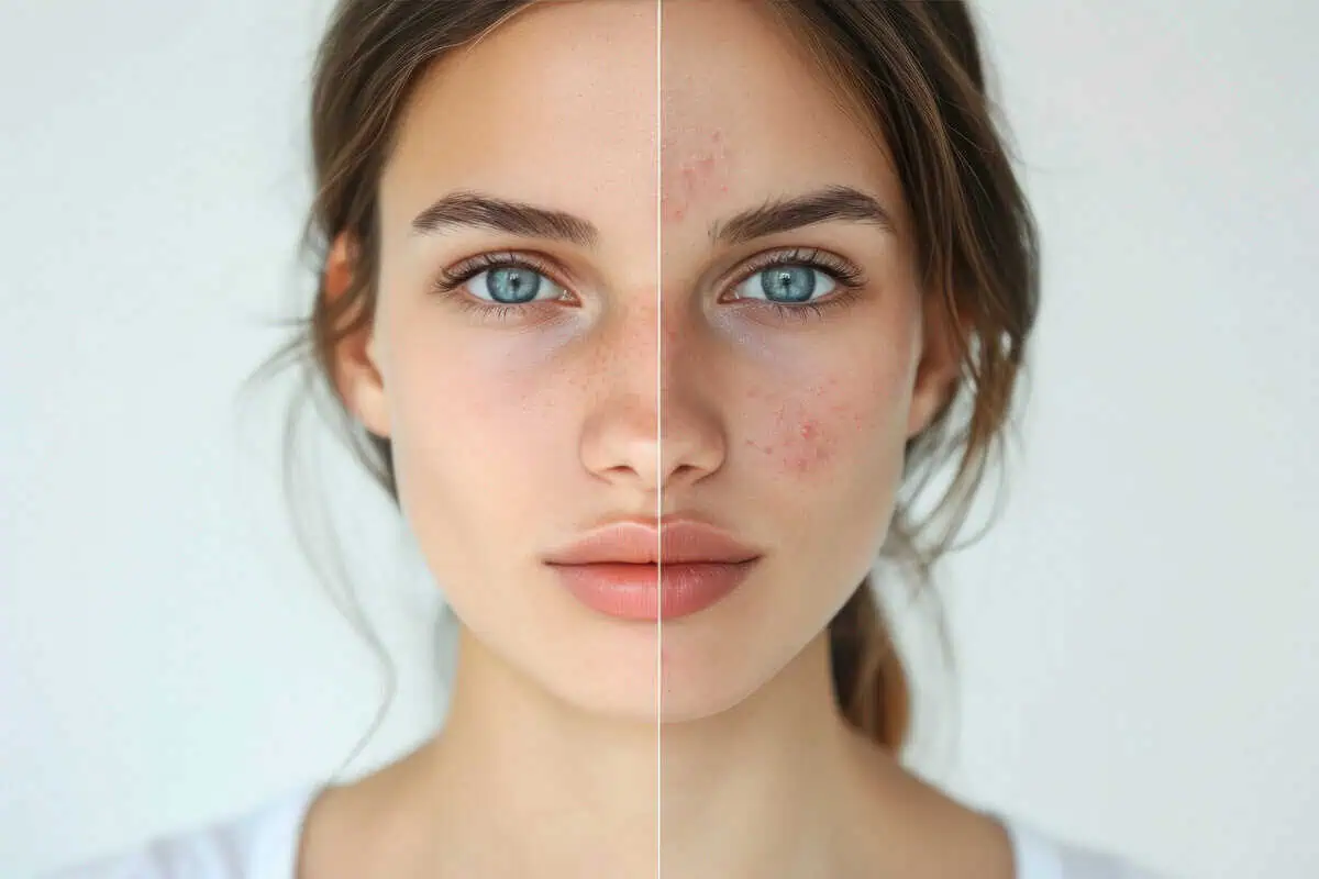 Woman receiving fractional RF skin treatment in DeLand, FL